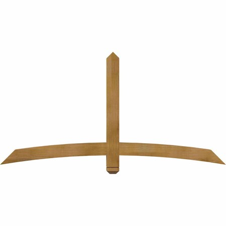Ekena Millwork Bellingham Rough Sawn Timber Gable Bracket, Western Red Cedar, 72"W x 36"H x 4"D x 4"F, 12/12 Pitch GBW072X36X0404BEL00RWR